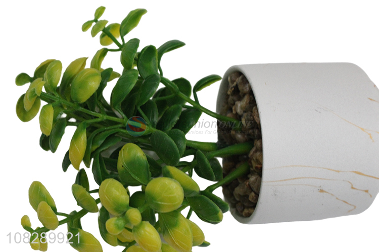 Low price wholesale simple ceramic bonsai artificial plant