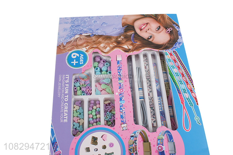 Hot selling girls colorful bead set jewelry crafting set for kids