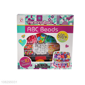 Good quality ABC beads & charms DIY bracelet making kit for girls