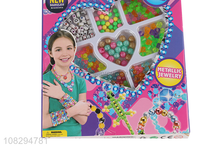 Good price plastic beads DIY jewelry set kids jewelry making kit