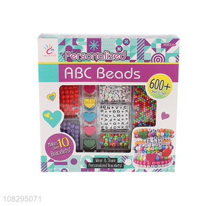 Low price alphabet beads DIY craft jewelry making kit for kids