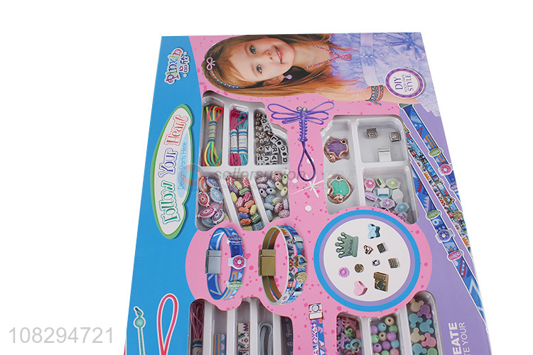 Hot selling girls colorful bead set jewelry crafting set for kids