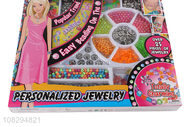 High quality trendy beads jewelry necklace making kit for girls