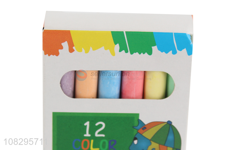 Wholesale 12 Pieces Color Chalk Blackboard Chalk For School