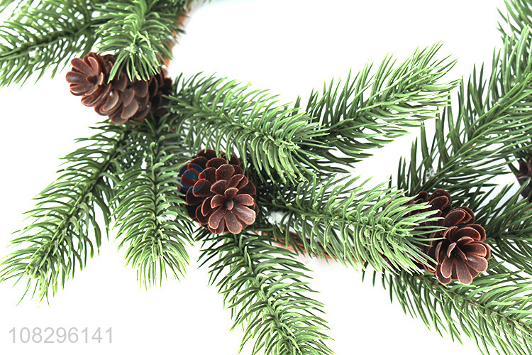 Factory Price Creative Pine Cone Christmas Decorative Wreath