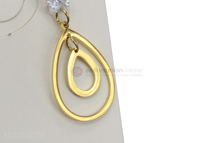 Wholesale stainless steel drop earrings waterdrop pendant earrings
