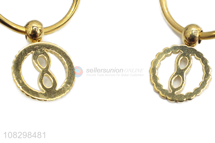 New arrival hypoallergenic stainless steel dangle hoop earrings