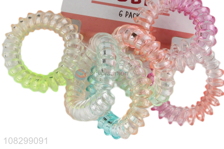 High quality multicolor telephone wire hair ring hair rope