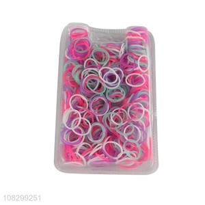 Best sale multicolor hair rope girls kids rubber band