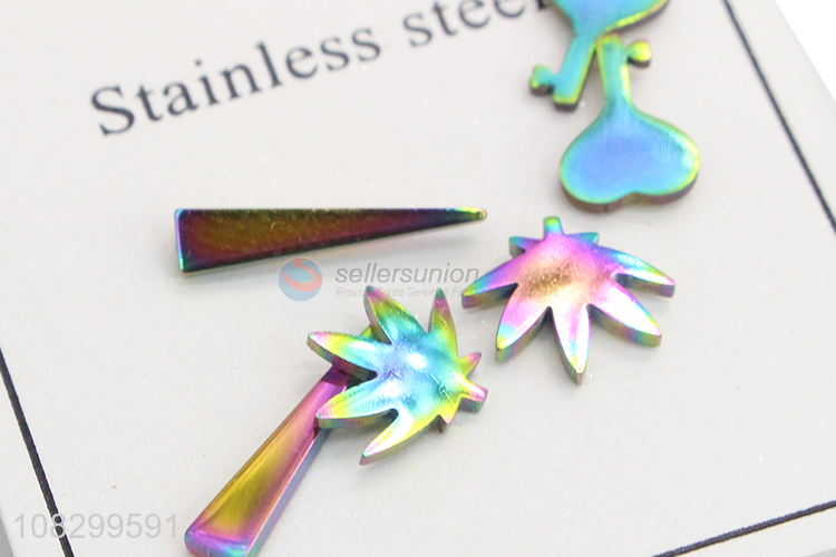 Newest 3 Pairs Stainless Steel Ear Stud For Girls