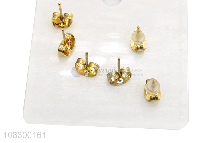 Wholesale Elegant Earrings Stainless Steel Ear Stud Set