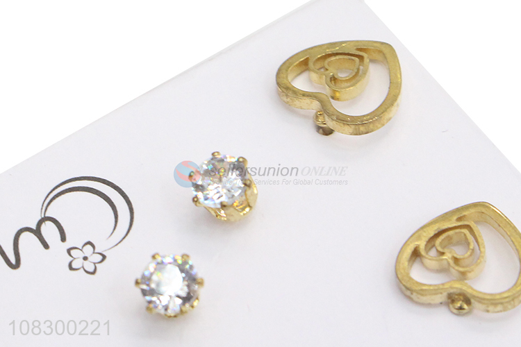 Exquisite Stainless Steel Stud Earrings Fashion Ear Stud