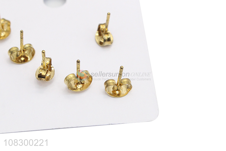 Exquisite Stainless Steel Stud Earrings Fashion Ear Stud