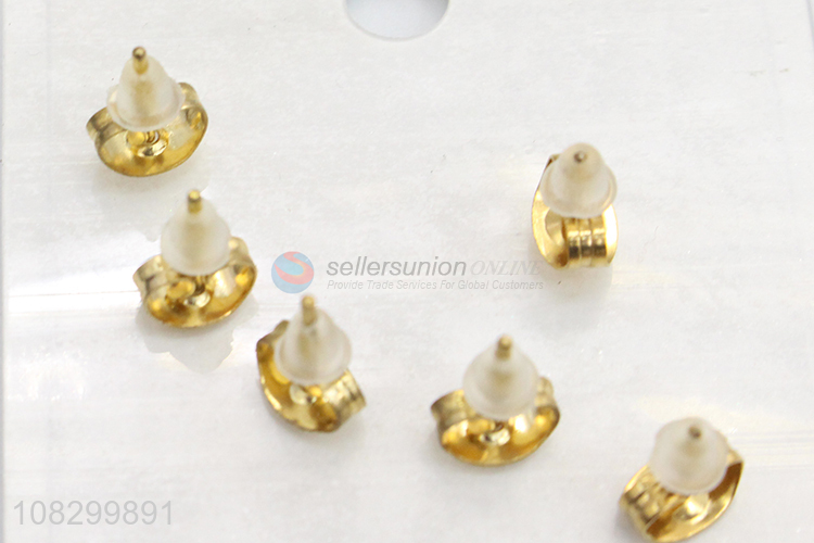 Good Quality Stainless Steel Ear Stud 3 Pairs Earrings Set