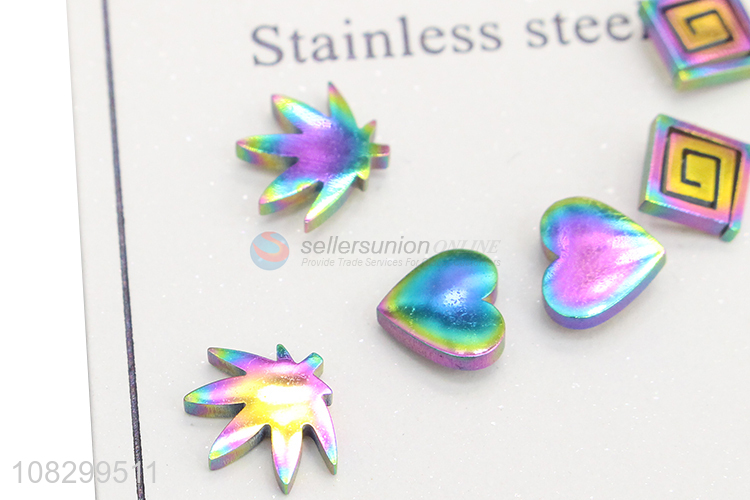 Wholesale Trendy Ear Stud Stainless Steel Earrings