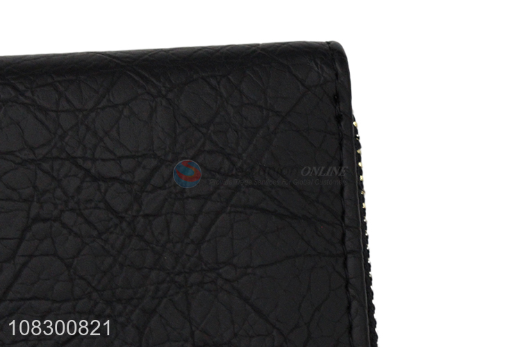 Best price pu leather zipper wallet card holder phone purse