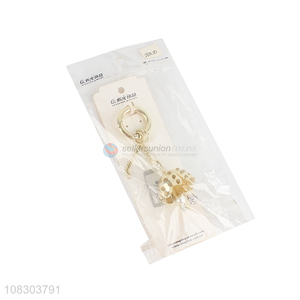 Yiwu market golden fashion key chain metal pendant