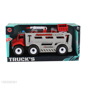 <em>Light</em> And Music Inertial Fire Engine With 2 Little <em>Car</em> Set Toy