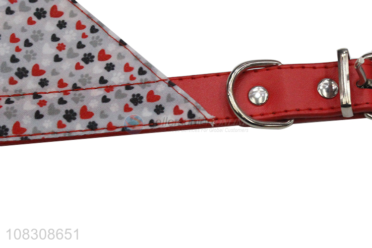 Wholesale fashion pet bandana collar with adjustable buckle