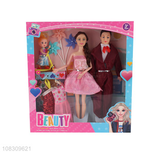 High quality doll set girls kids dress up toy gift box set