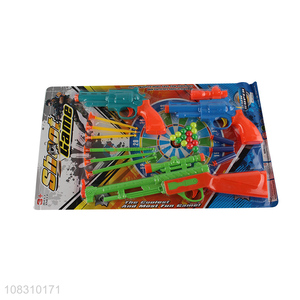 Factory price kids shooting games gun toys with soft bullet