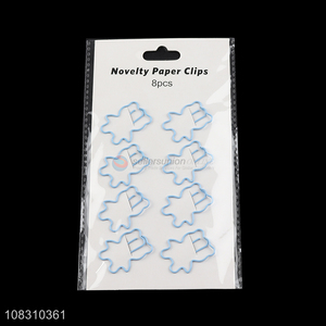 Yiwu wholesale blue iron paper clips metal clips for office