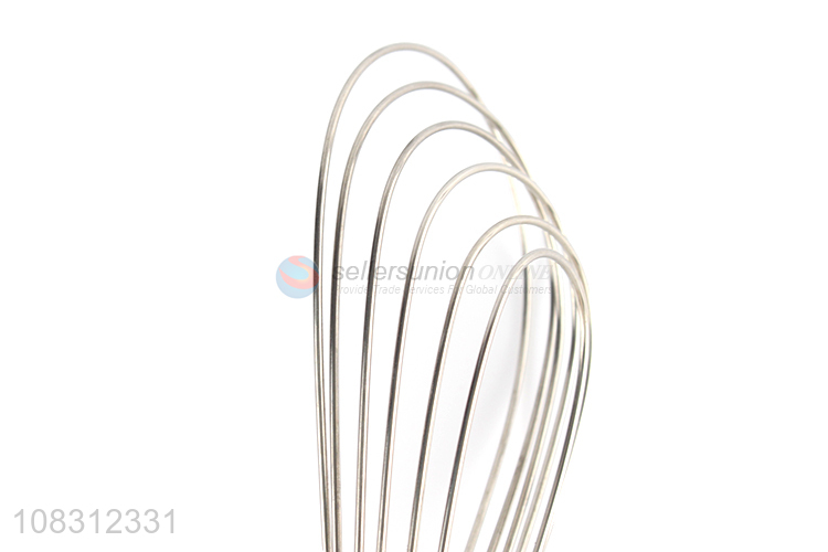 Yiwu wholesale silver stainless steel egg whisk manual stirring tool