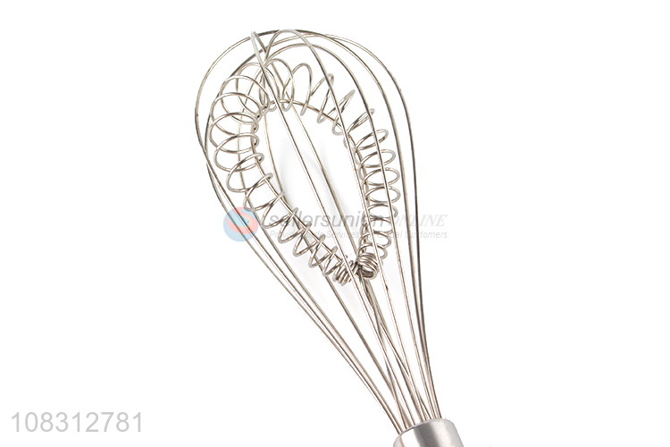 Wholesale price silver stainless steel egg whisk whipping mixer