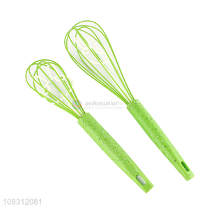 Wholesale green egg beater household kitchen egg whisk