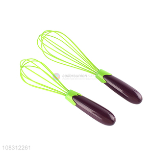 Hot selling plastic handle egg whisk kitchen baking egg beater