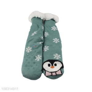 Yiwu market home warm floor socks ladies cute tube socks