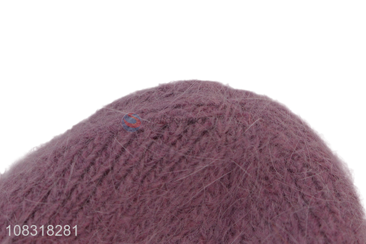 Good price wholesale rabbit fur hat ladies warm knitted hat