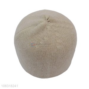 Good quality simple knitted hat for winter ear protection