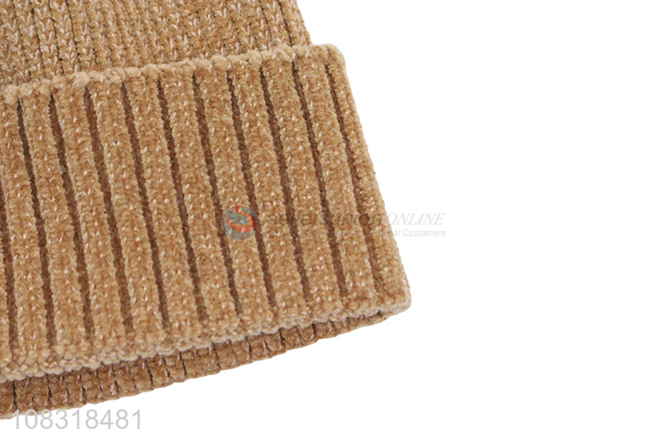 Factory wholesale outdoor chenille hat knitted hat for ladies