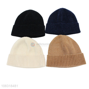 Factory wholesale outdoor chenille hat knitted hat for ladies