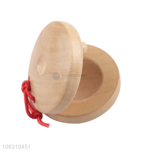 Good Quality Wooden Castanets Musical Enlightenment Instrument Toys