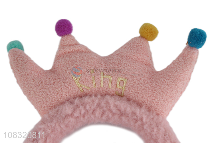 High quality crown hairband fluffy headband party favors