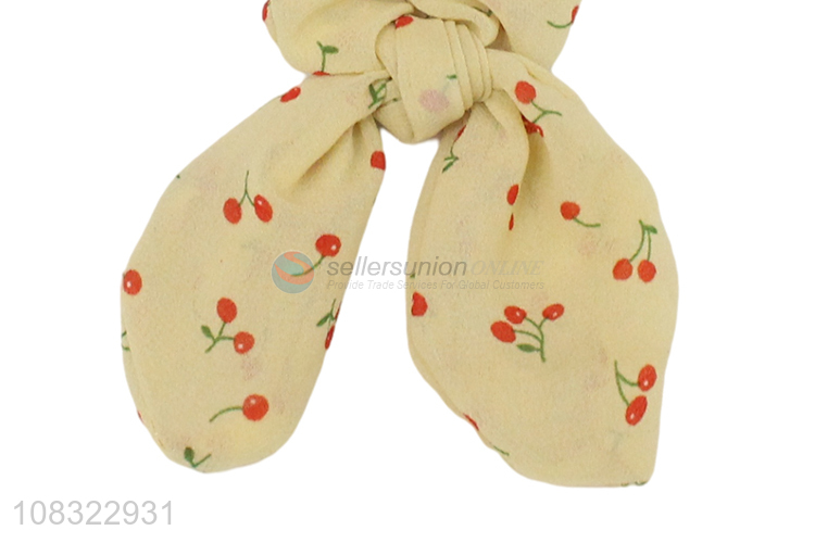 Latest Flower Printing Ladies Hair Ring Elastic Hair Rope Hair Tie