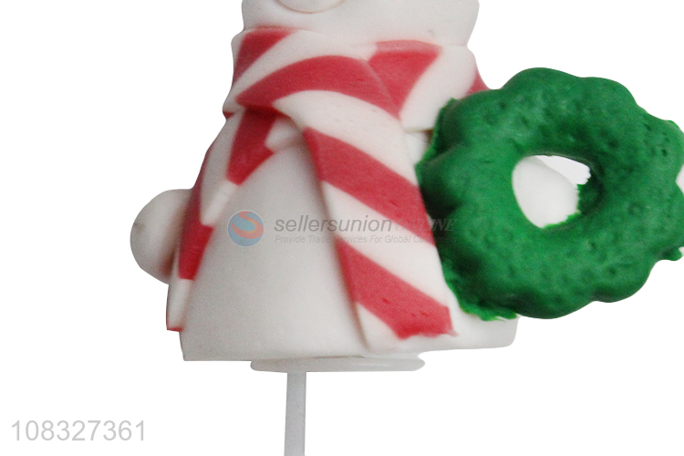 New Arrival Snowman Figurine Polymer Clay Cake Topper For Sale