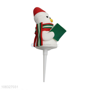 Fashion Snowman Figurine Polymer Clay Christmas Cake Topper