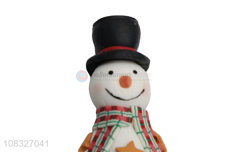 Hot Selling Cute Snowman Polymer Clay Cake Topper Cupcake Topper