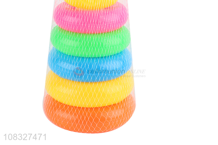 Good selling kids educational toys rainbow tower toys wholesale