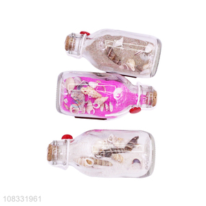 China supplier shell wishing bottle cork marine drift bottle