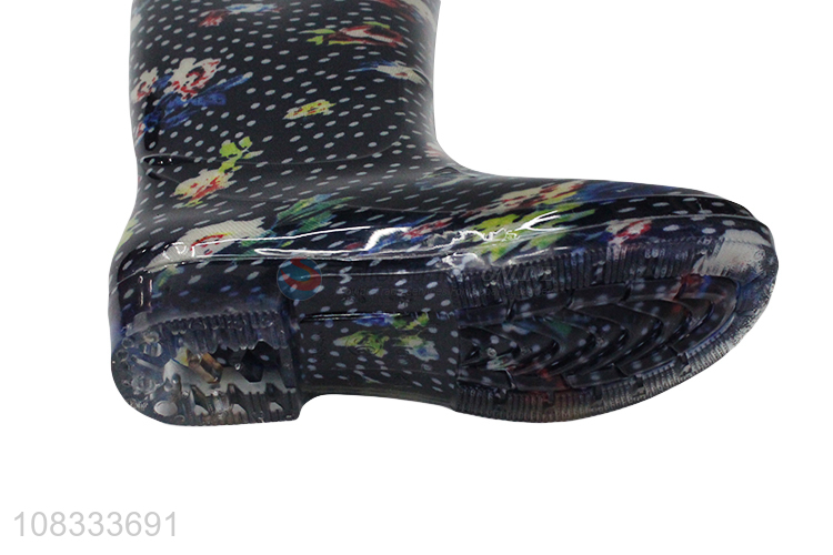 Recent design women's tall waterproof rain boots garden wellies