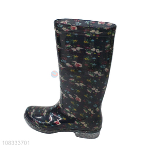 Wholesale women's tall rain boots high-top anti-slip rain footwear