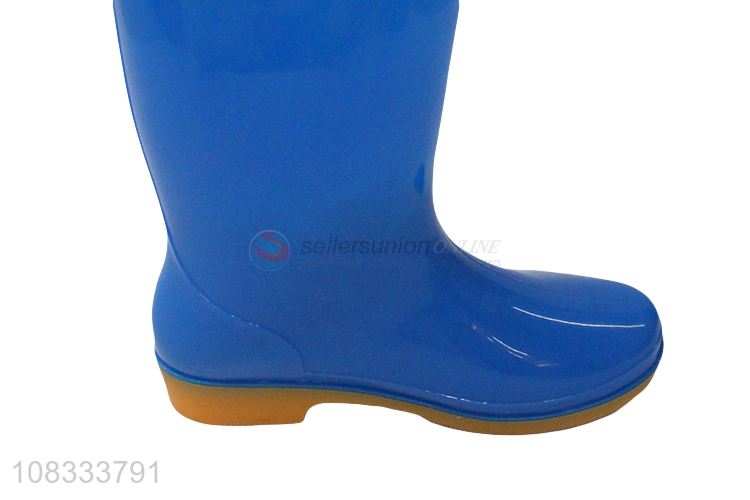 China imports solid color women's waterproof garden shoes rainboots