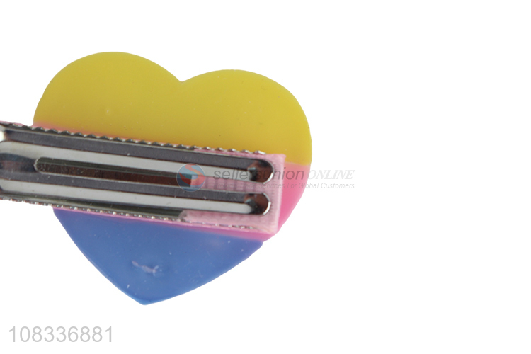 Popular products colourful heart shape fashion hairpin hair clips