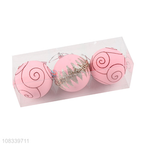 Fashion Pink Christmas Ball Christmas Hanging Ornaments