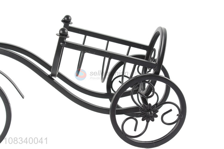 Factory wholesale creative wrought iron wine holder