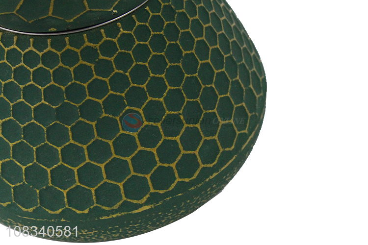 Popular design 1.0L topgrade cast iron teapot with honeycomb pattern